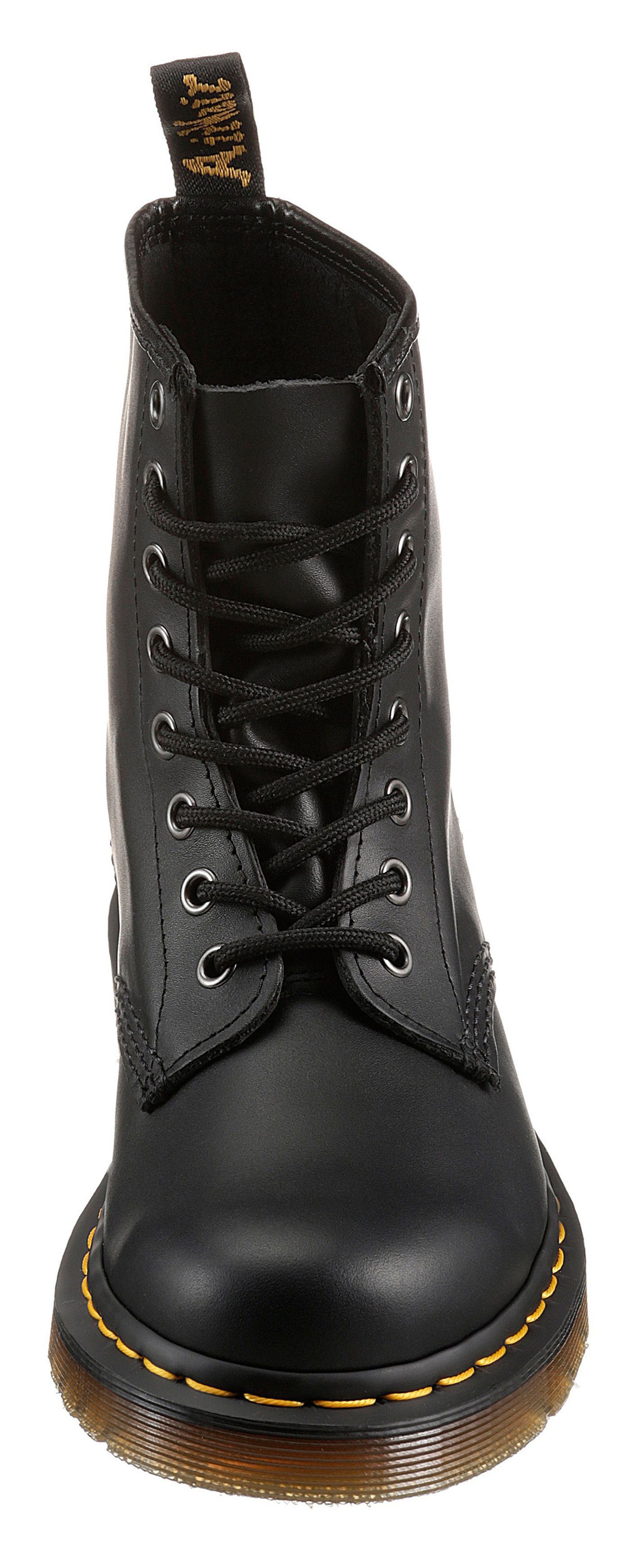 DR. MARTENS 1460 8 Eye Boot Schnürstiefel Festival, Blockabsatz, Schnürboots mit gelber Rahmennaht. Reduzierter Preis € 159,00. Unverbindliche Preisempfehlung € 200,00