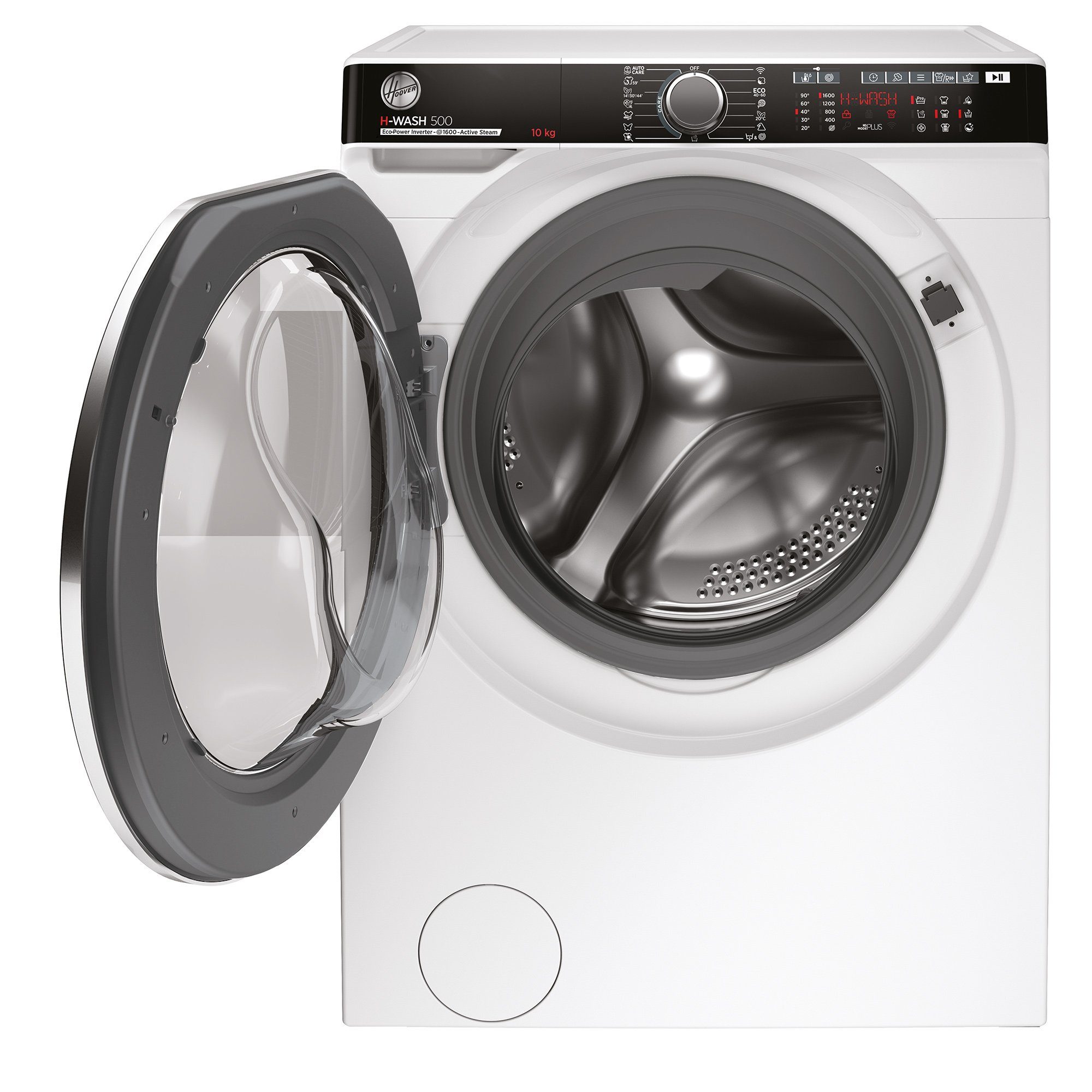 Hoover Waschmaschine H-WASH 500 Pro Design HWP 610AMBC/1-S, 10 kg, 1600 U/min, hOn App / Wi-Fi + Bluetooth, Dampffunktion, Kindersicherung