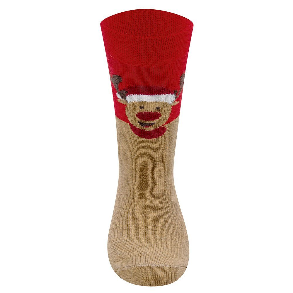 (2-Paar) Socken Ewers Socken Weihnachtsmann/Rentier