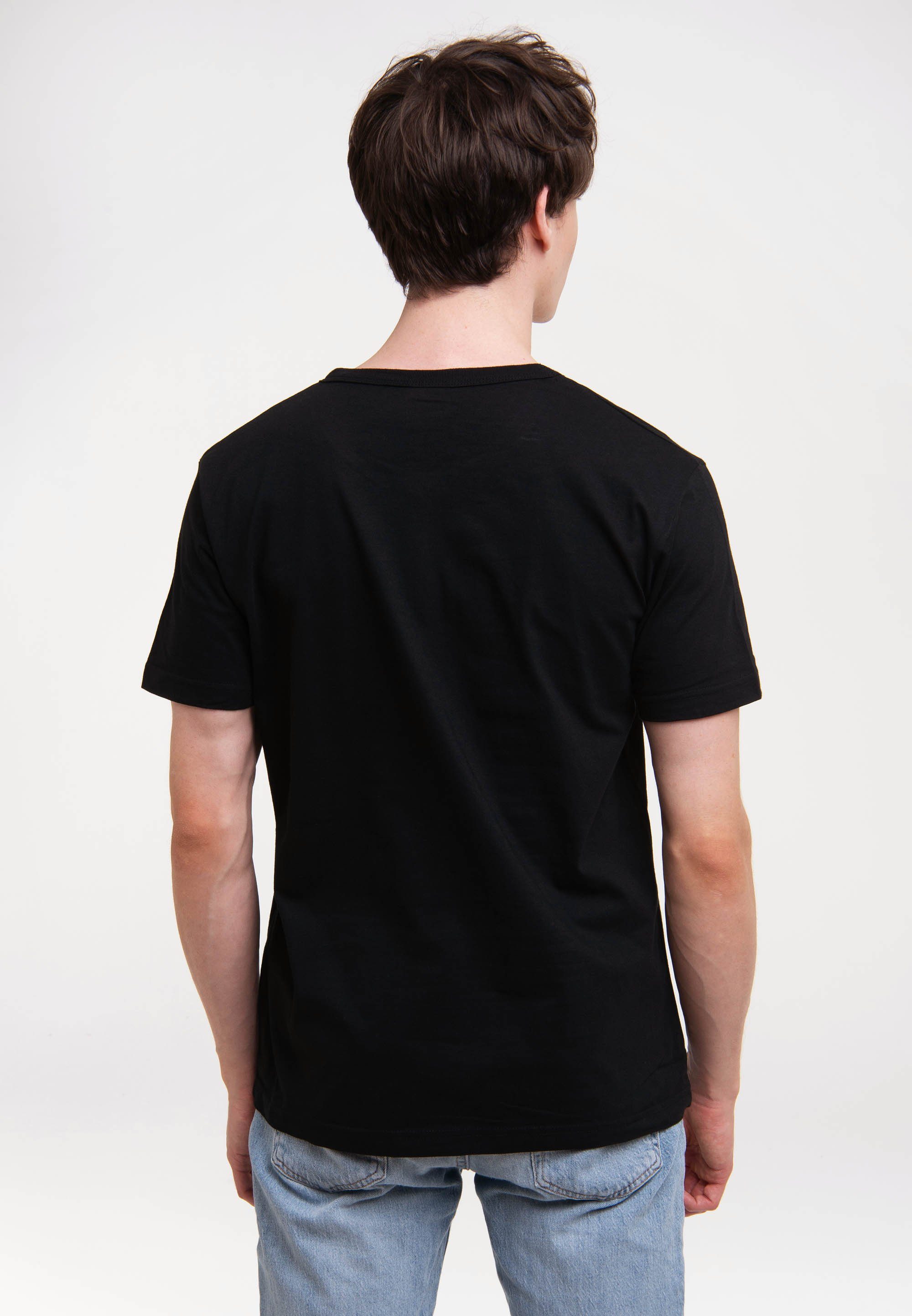 LOGOSHIRT T-Shirt Rick & Morty - Raumschiff mit lizenziertem Print