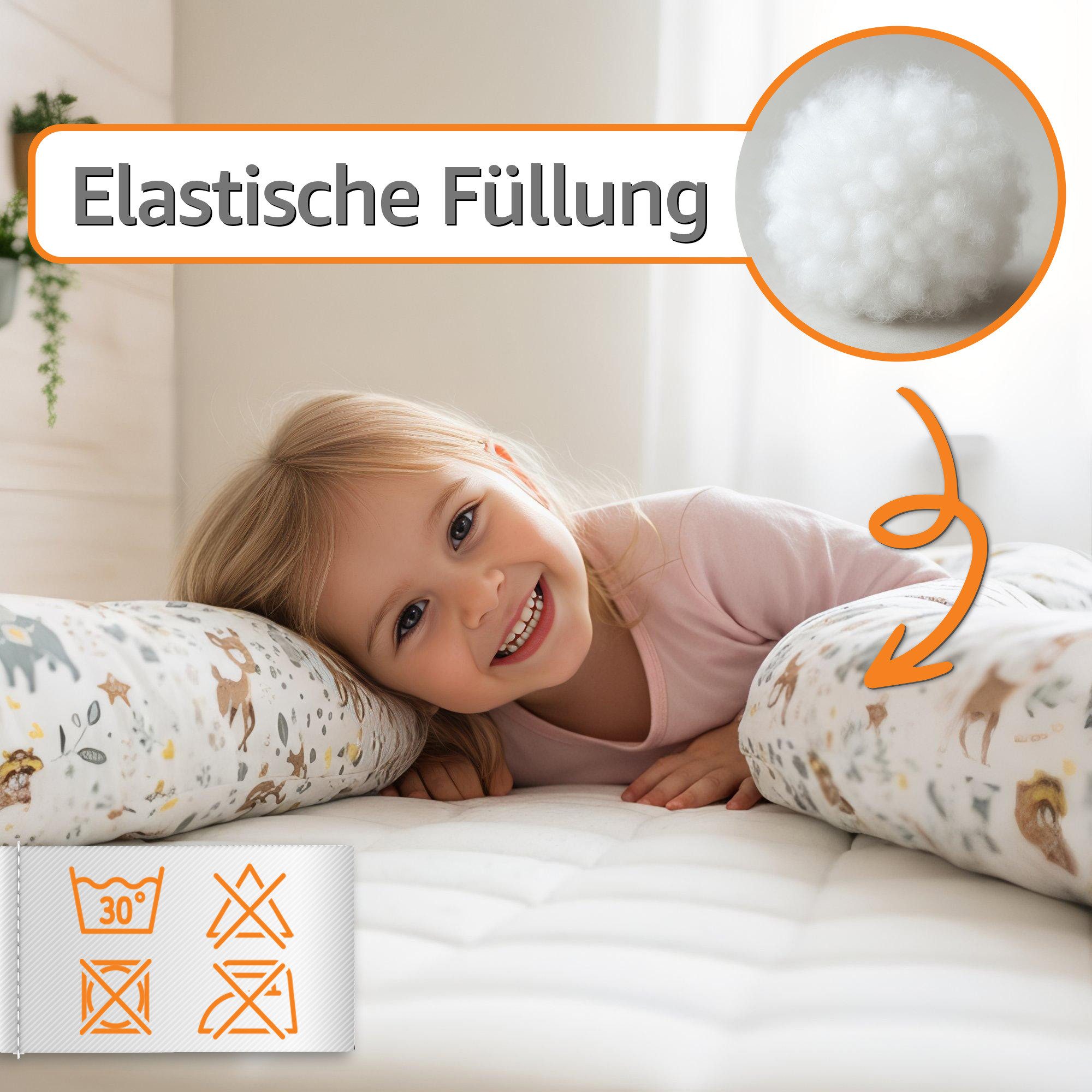 Totsy Baby Seitenschläferkissen Bettschlange Body Pillow - Kopfkissen lang Bettrolle Schlafkissen – Bild 5 von 5