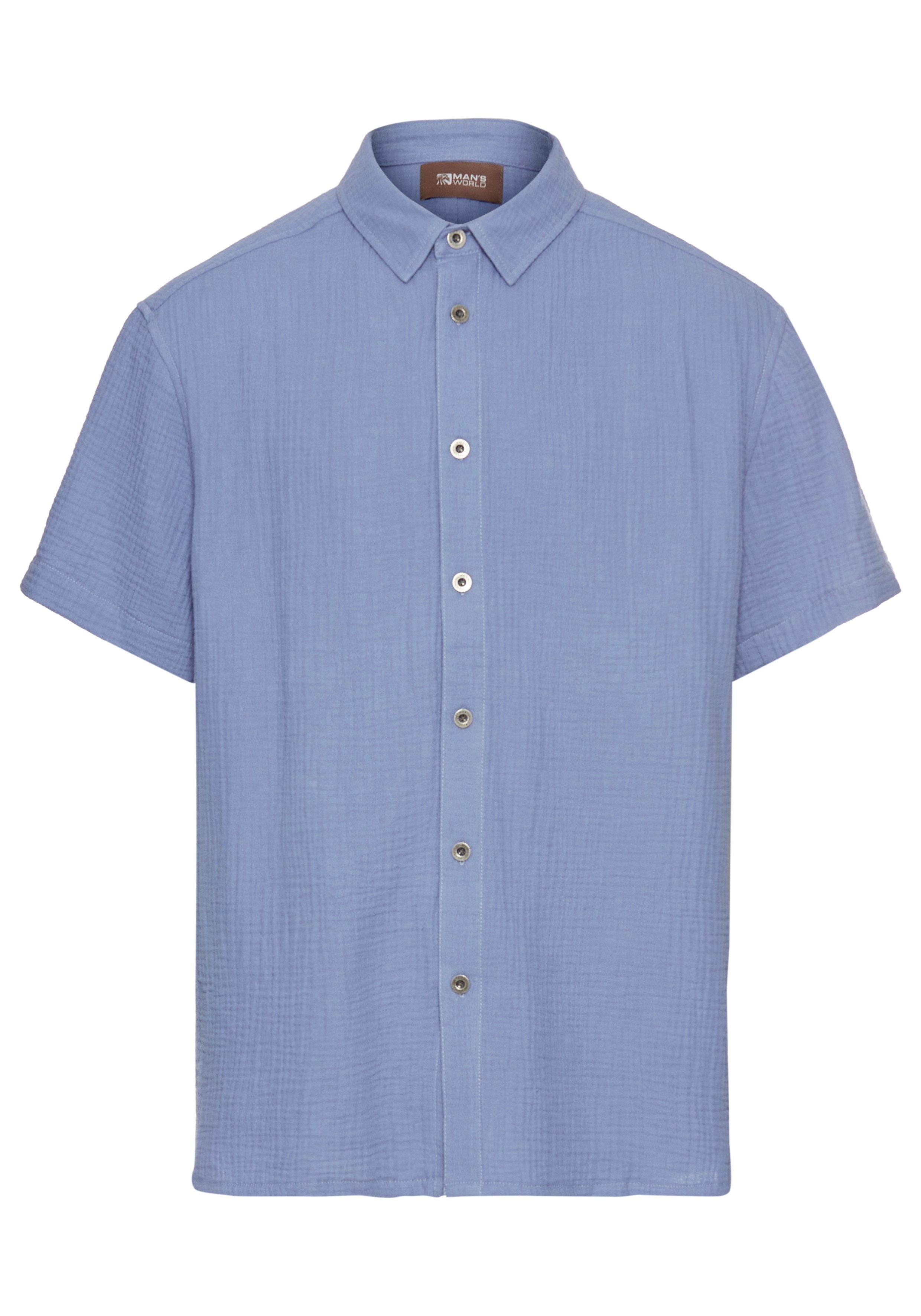 Man's World Kurzarmhemd in Musseline Qualität