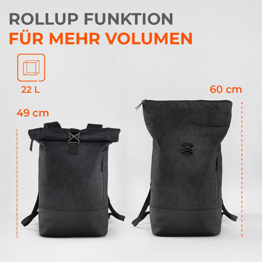 Langenberg Rucksack LANGENBERG Rucksack Herren & Damen [22 Liter] Stylischer Tagesrucksack, REACH: https://kurzlinks.de/h7hx
