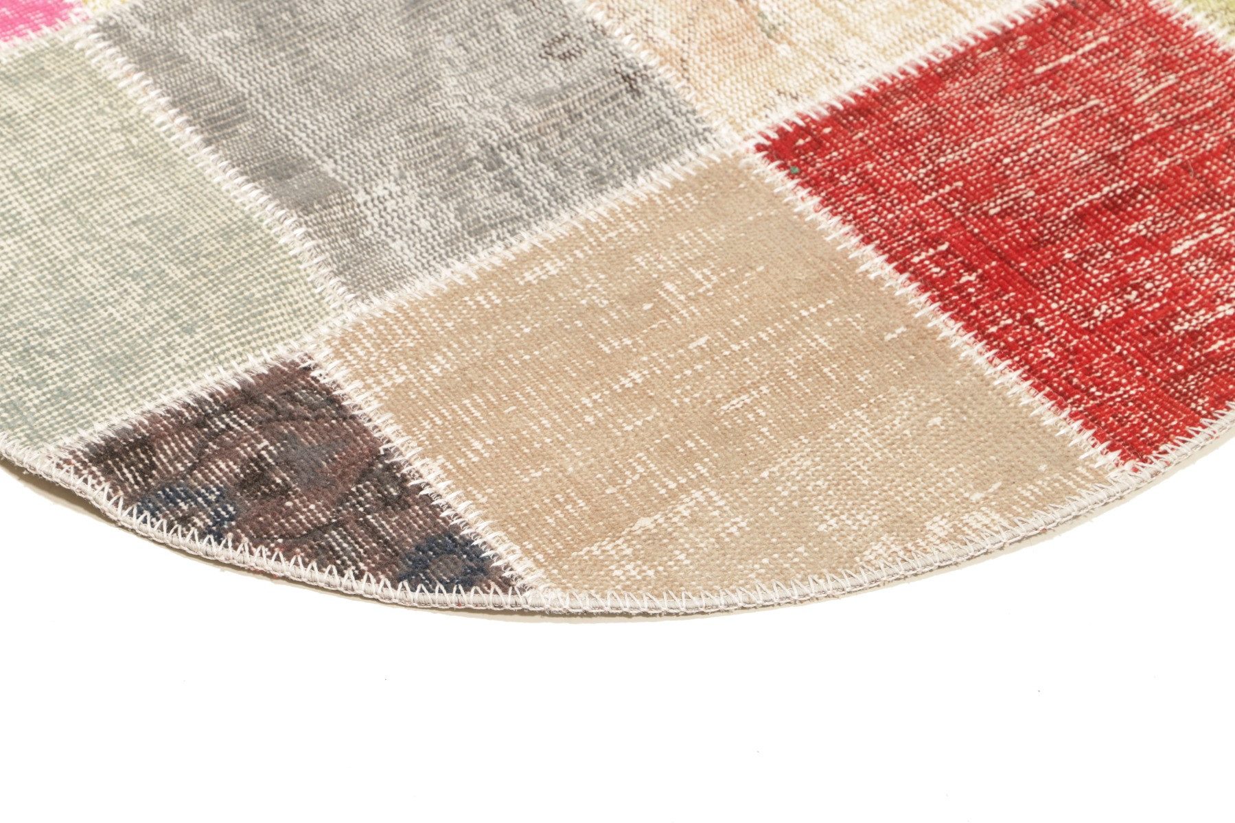 Carpet Avenue Teppich Patchwork 100x100, Rund, Höhe: 8 mm