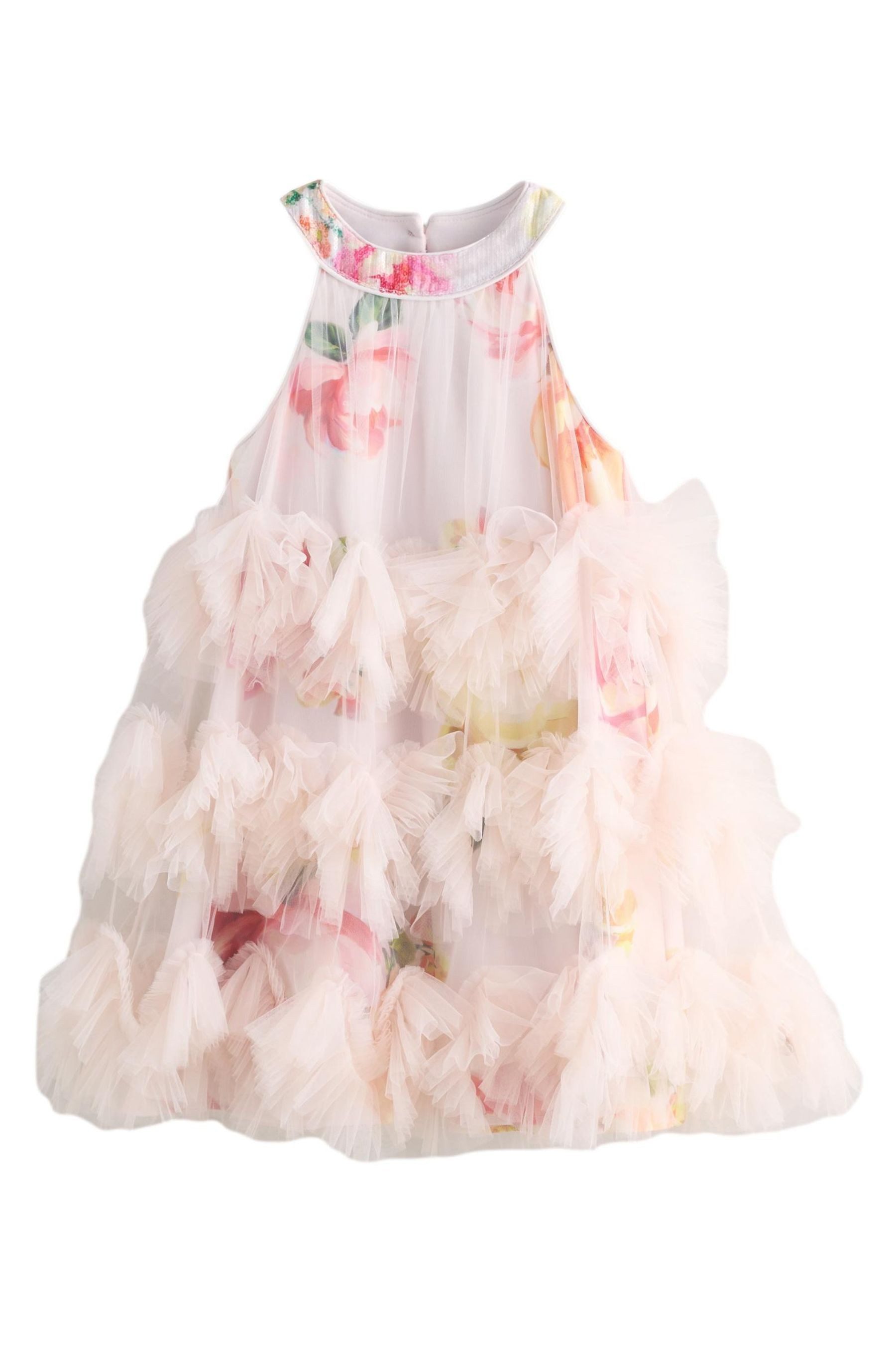 Baker by Ted Baker Partykleid Baker by Ted Baker Neckholder-Kleid, Mesh-Overlay (1-tlg)