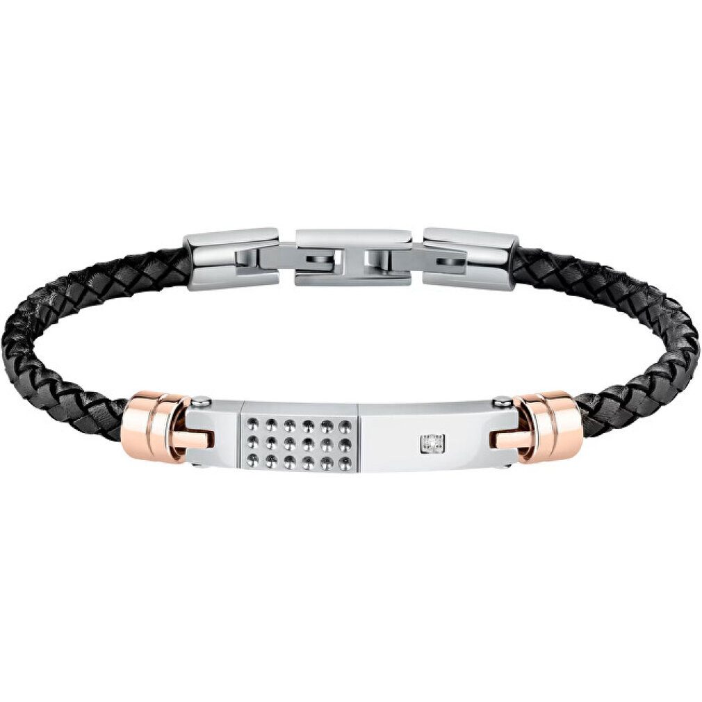 MORELLATO Armband Stylisches Herren Lederarmband Moody SQH56