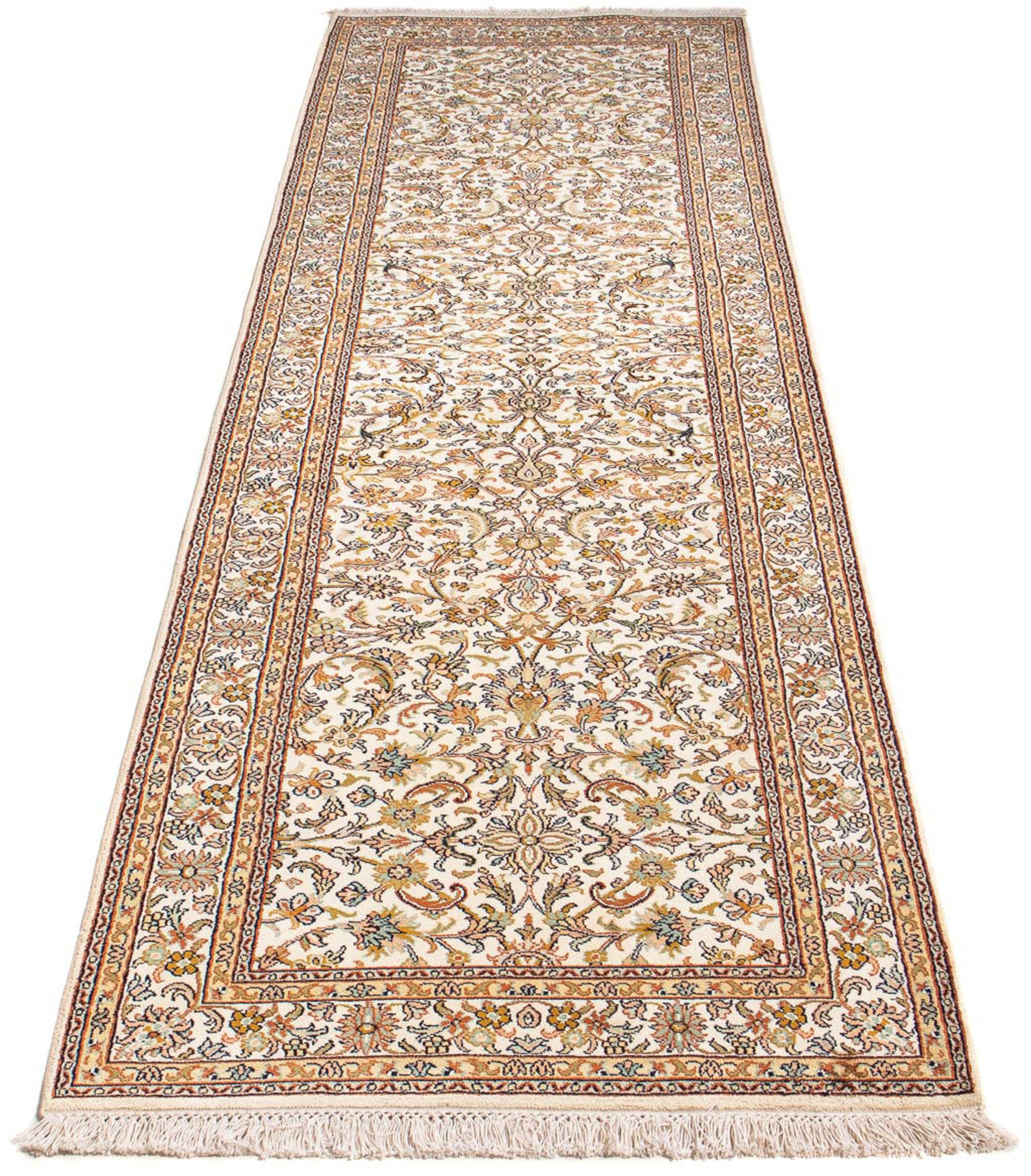Orientteppich Perser - Classic - 270 x 77 cm - beige, morgenland, rechteckig, Höhe: 10 mm, Wohnzimmer, Handgeknüpft, Einzelstück mit Zertifikat