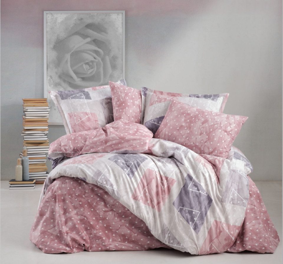 ROLFNERS Bettwäsche Sedef Pink Bettgarnitur Bettbezug Baumwolle, Baumwolle, Baumwollbettwäsche, 100% Baumwolle, Renforcé-Qualität, Atmungsaktiv