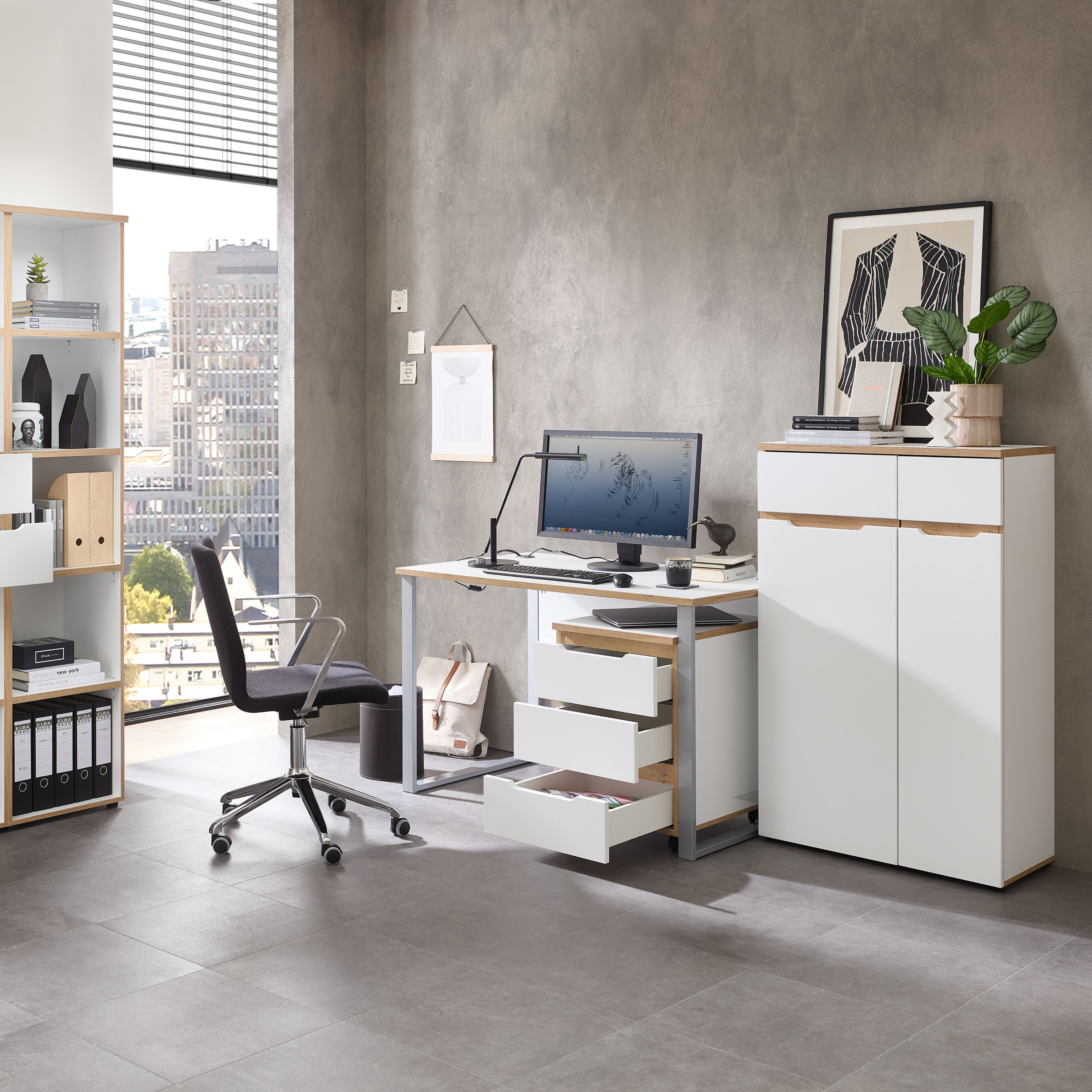 Innostyle Schreibtisch Memphis Schreibtisch, 170x77x73cm (B/H/T) (1-St), ABS-Kantenschutz, Soft Touch Oberfläche