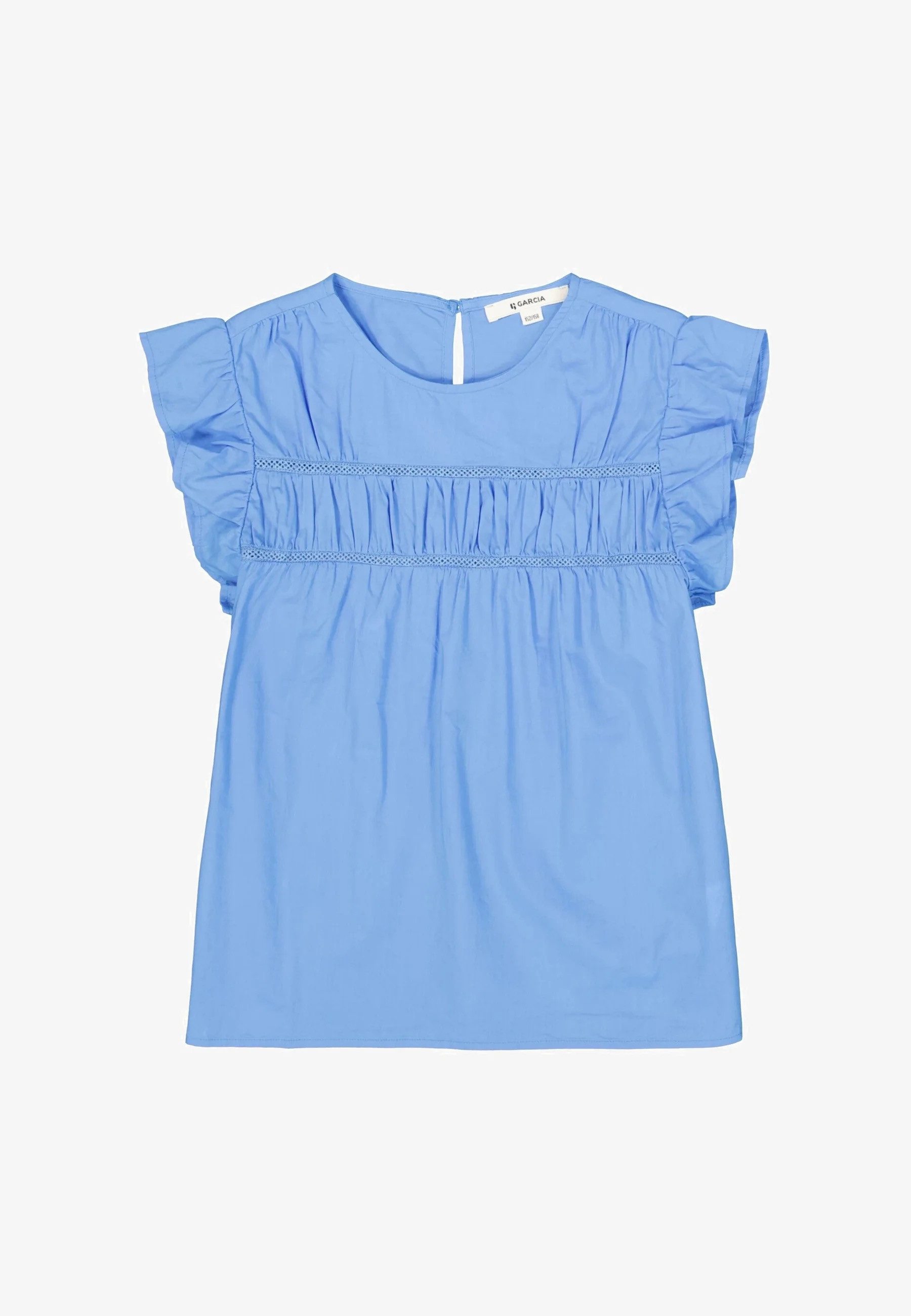 Garcia Kurzarmbluse Mädchen Bluse aus Baumwolle mit Häkeleinsätzen