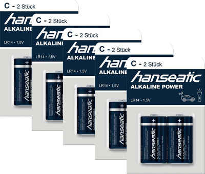 Hanseatic 10 Stück Baby C Batterien Alkaline LR14 Batterie, LR14 (1,5 V, 10 St)