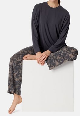 Schiesser Pyjama Selected Premium (Set, 2 tlg) Schlafanzug - Atmungsaktiv - Set aus Langarm-Shirt und langer Hose