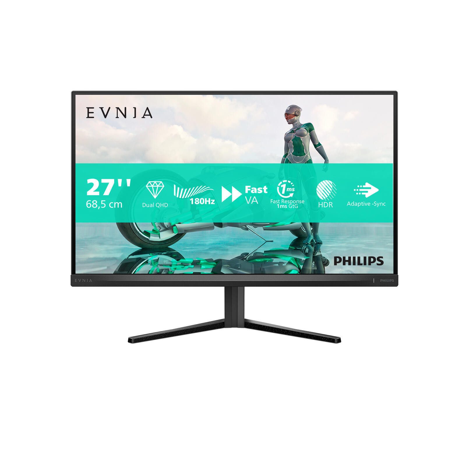 Philips Philips 27M2N3500NL Gaming-LED-Monitor (2560 x 1440, 1 ms Reaktionszeit, 180 Hz, Fast VA)