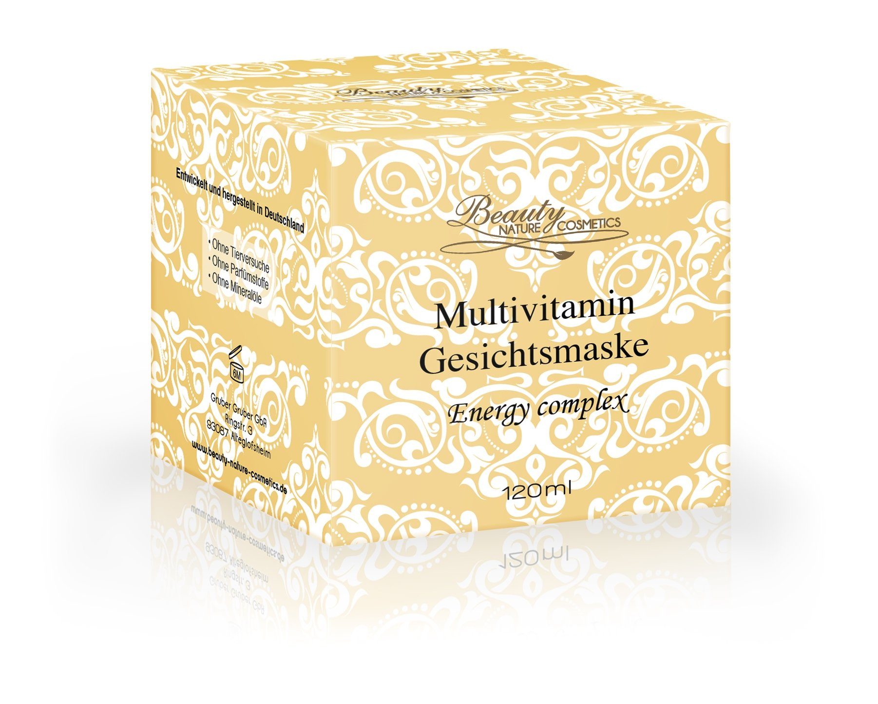 Beauty Nature Cosmetics Augenmaske Beauty Nature Cosmetics Multivitamin Crememaske - energy complex, Nährstoffreiche Multivitaminmaske mit Vitaminen und wertvollen Ölen