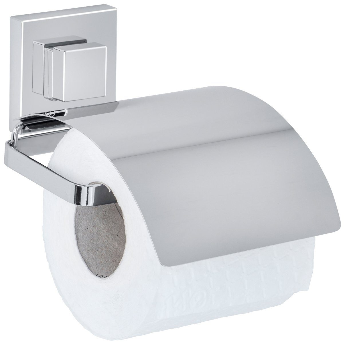 WENKO Toilettenpapierhalter Vacuum-Loc Quadro, Befestigen ohne bohren