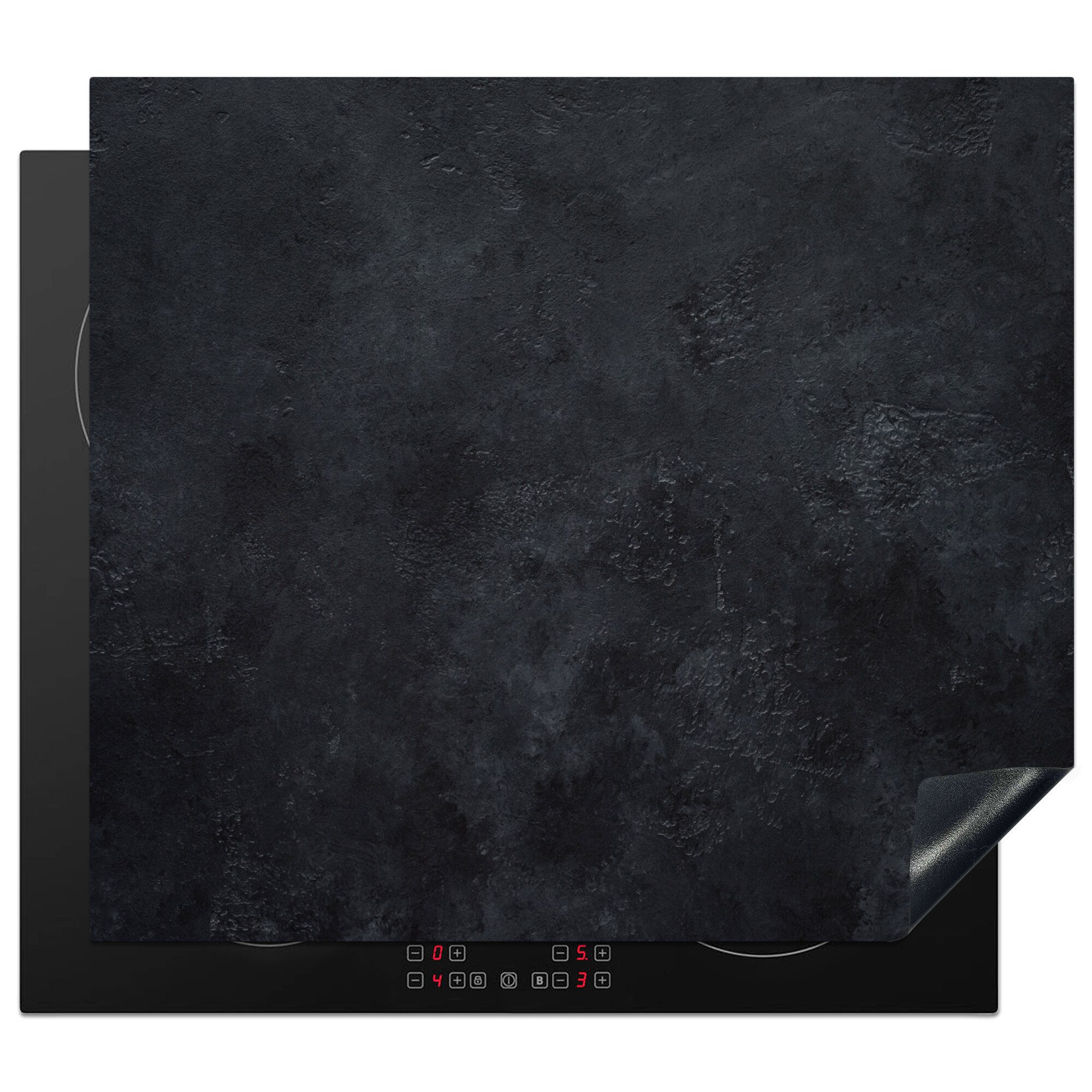 MuchoWow Herd-Abdeckplatte Beton - Induktionsschutz - Grau - Design - Abdeckplatte für Herd, Vinyl, (1 tlg), Ceranfeldabdeckung Küche, Herdabdeckplatte Einteilig, 60x52 cm