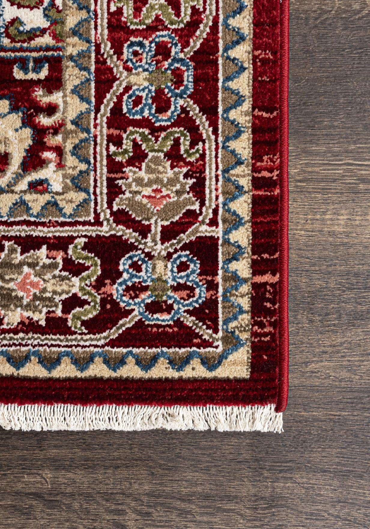 Orientteppich Oriente Wohnzimmerteppich Teppich Orient Mazovia, 120 Geeignet Pflegeleicht, Teppich Rot, 170 Fußbodenheizung, cm, für Traditioneller - x