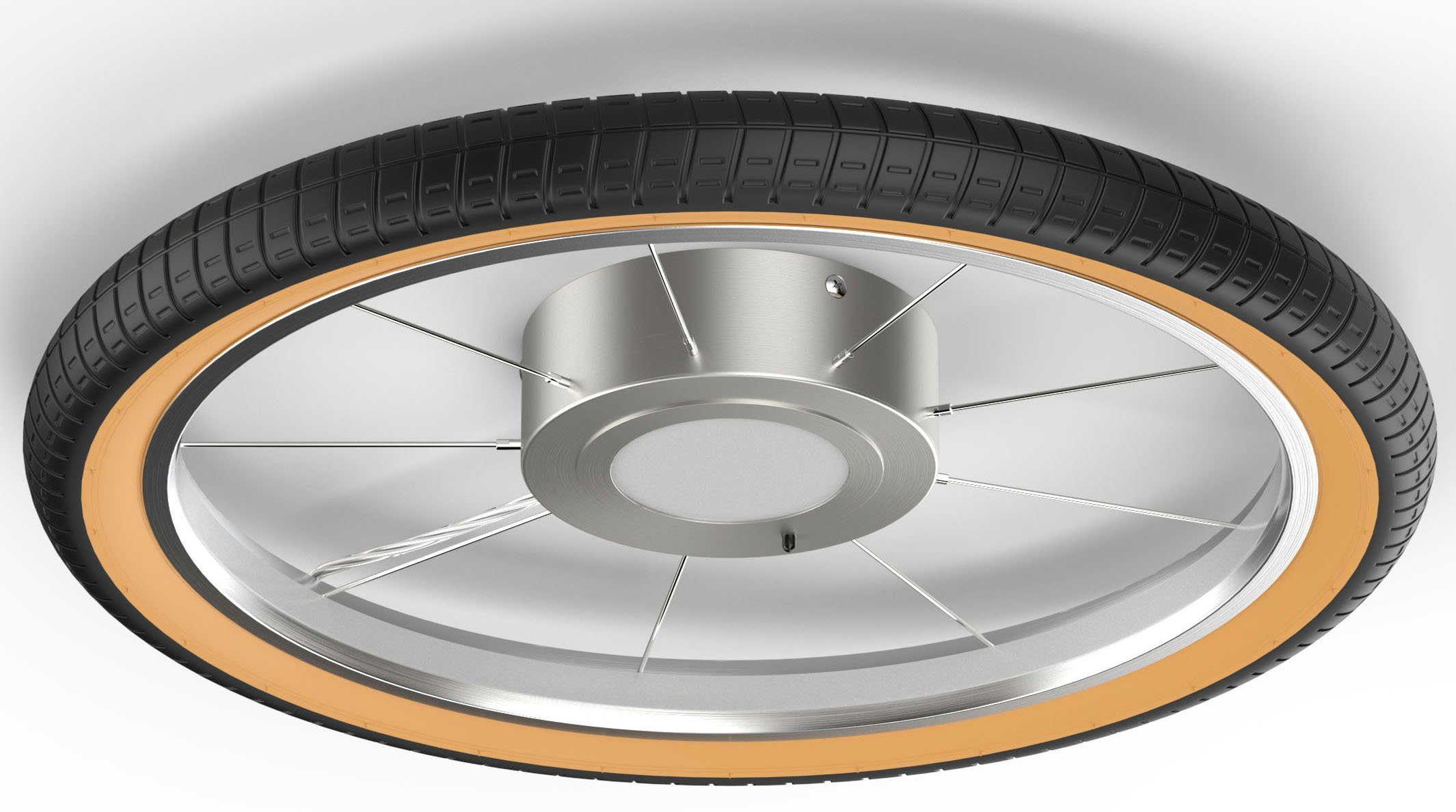 EVOTEC Deckenleuchte Wheel, LED schaltbar getrennt und indirekte wechselbar, Ø Beleuchtung 51cm, Hauptlicht