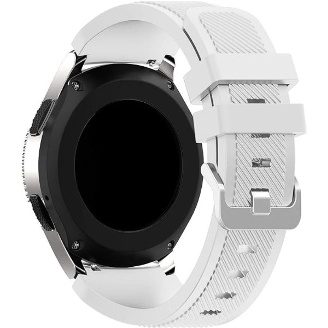 SmartUP Uhrenarmband Für Samsung Galaxy Watch 6 5 4 Pro Classic Gear S3 / S2 / Frontier #2 Weiß