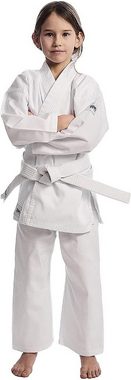 IPPON GEAR Karateanzug Club Karate GI Set Einsteiger Karateanzug Kinder Anzug inkl. Gürtel, [Größe 200 I Gummizug an der Hose I 220gr/m² (8 oz) Stoffdichte] weiß
