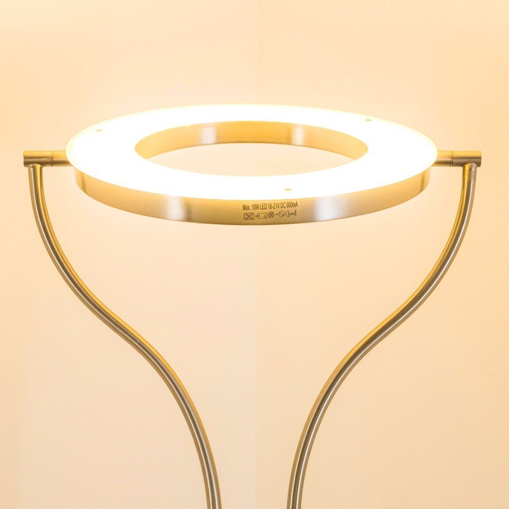 hofstein Deckenfluter »Giralba« dimmbare Stehleuchte aus Metall in Nickel-matt, 3000 Kelvin, m. verstellbarem Lesearm, 2070 Lumen – Bild 5 von 5