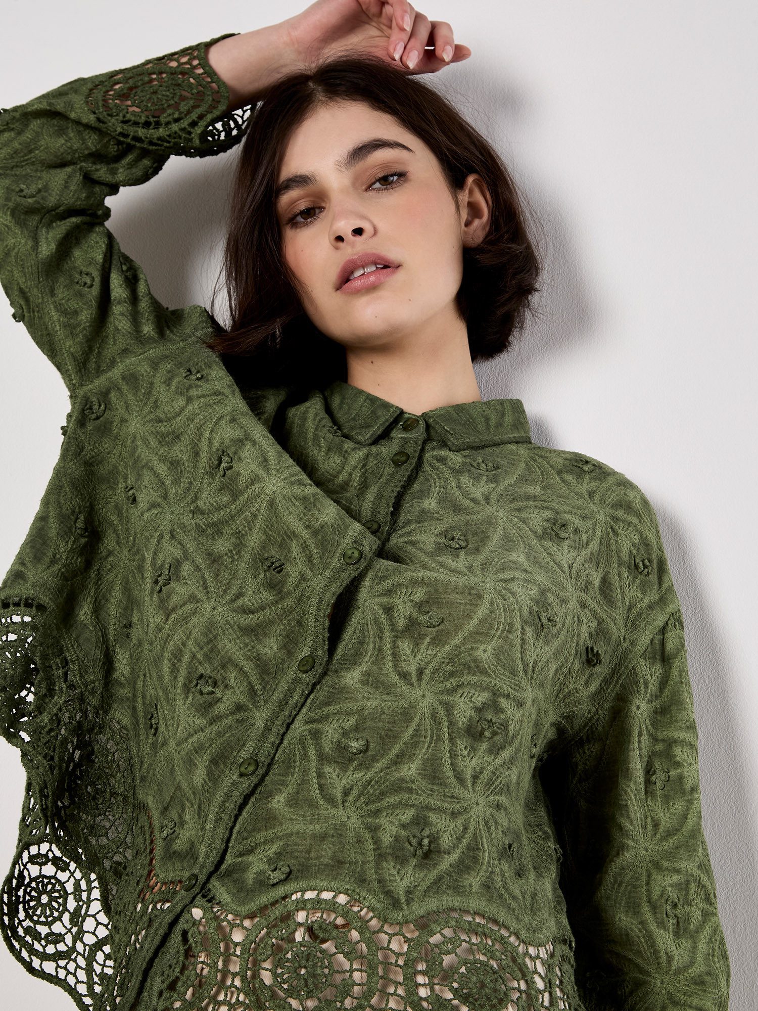 Spitzenbluse Florale Bluse