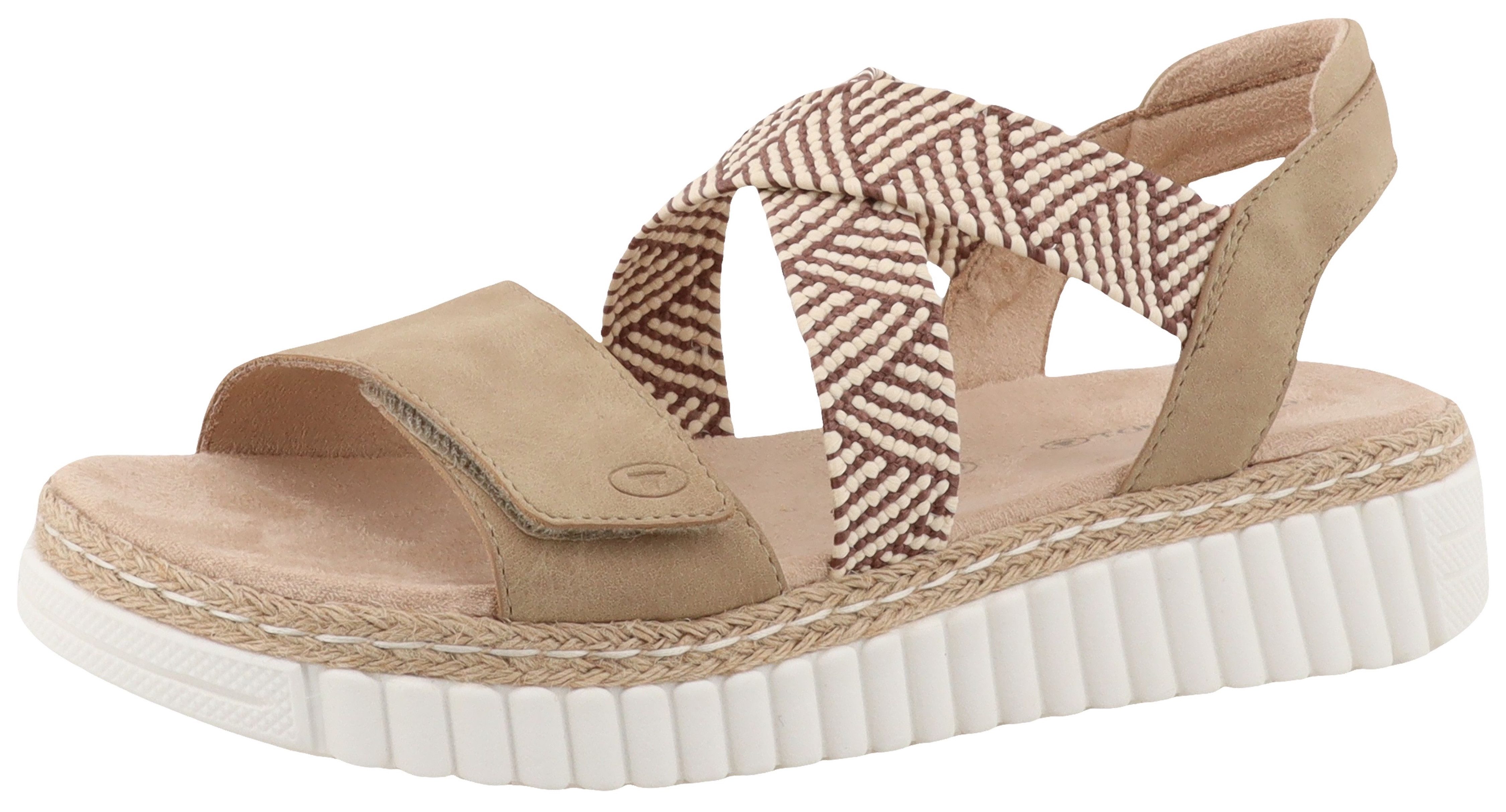 TOM TAILOR Senta Riemchensandale Sandalette, Sommerschuh mit schönem Muster