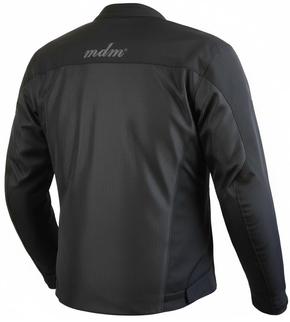 MDM Motorradjacke Herren Air Mesh Motorradjacke Schwarz, mit Protektoren, Atmungsaktiv Leicht für den Sommer