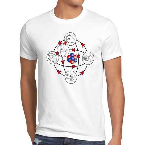style3 Print-Shirt Herren T-Shirt Stein Papier Echse Spock big trek sheldon bang cooper theory star kirk
