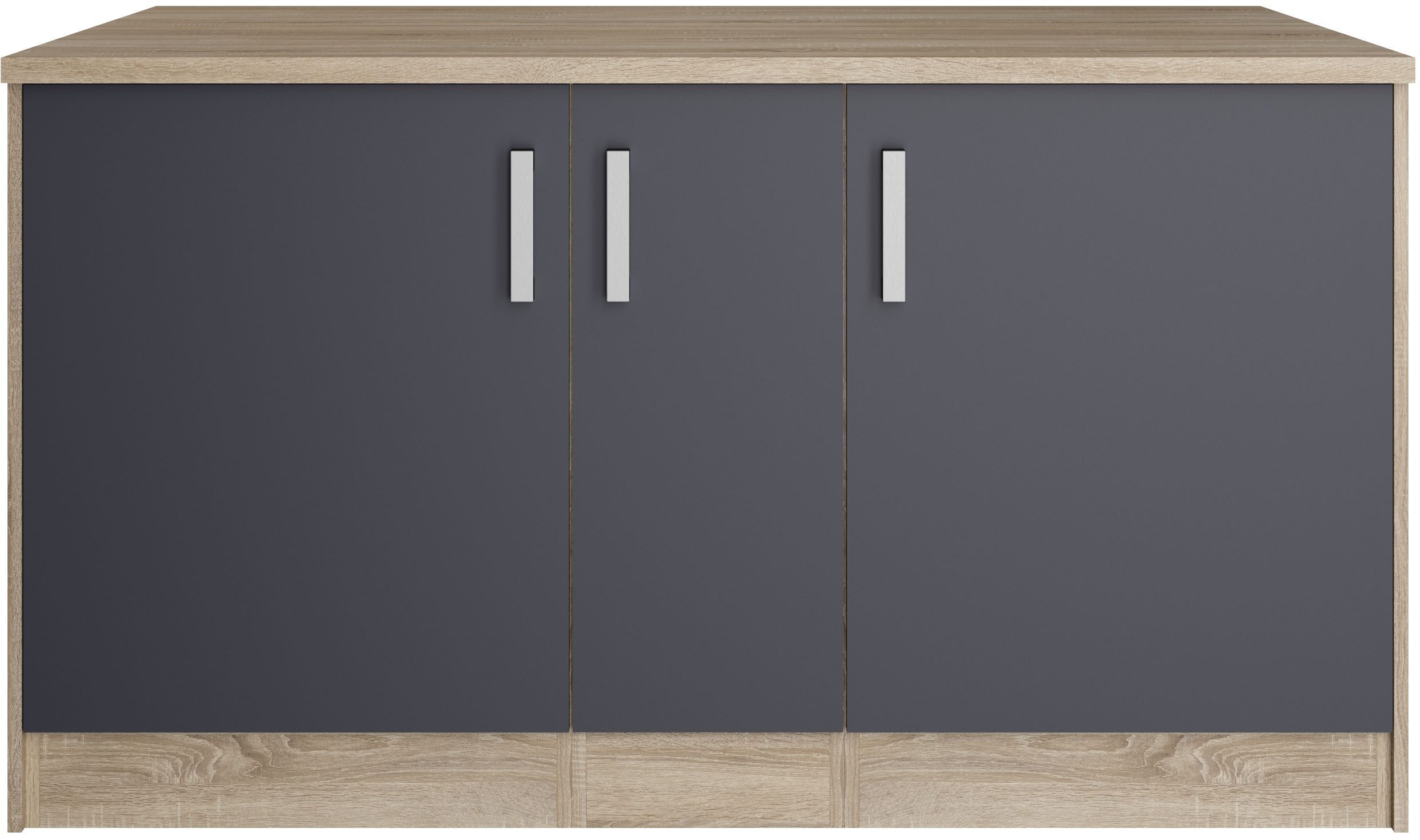 Front: anthrazit | Korpus: eiche sonoma | Arbeitsplatte: eiche sonoma