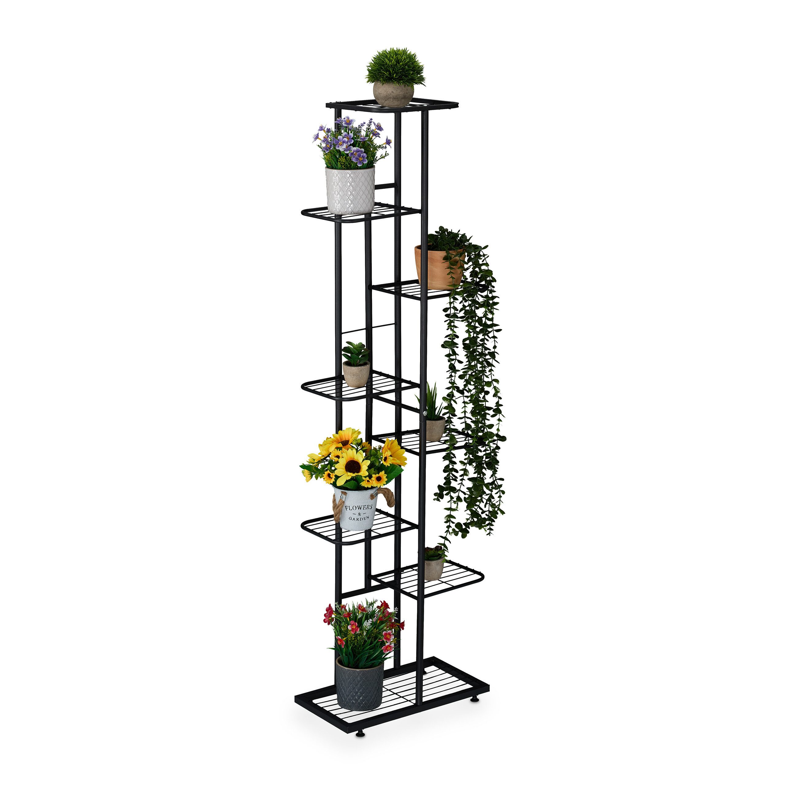 relaxdays Pflanzentreppe Blumenregal aus Metall mit günstig online kaufen