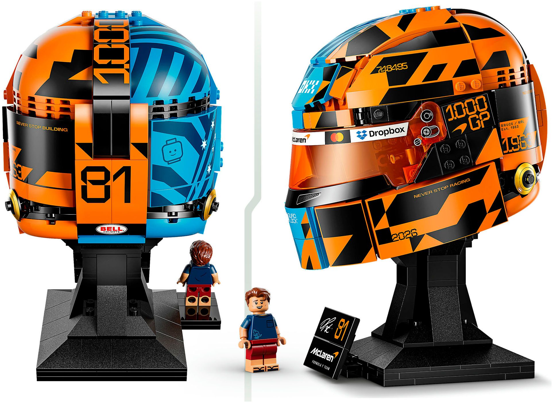 LEGO® McLaren Mastercard F1 Team Oscar Piastri Helm (43017) Konstruktionsspielsteine, (793 St), LEGO Editions Formula 1 – Bild 4 von 5