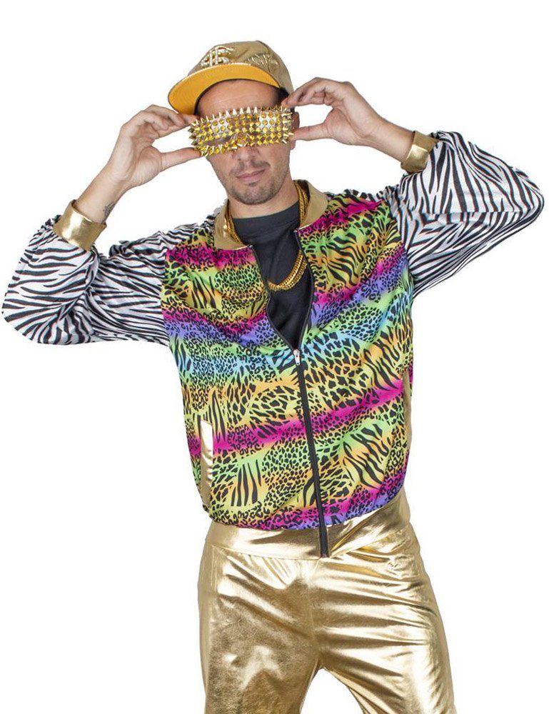 Funny Fashion Kostüm »80er Jahre Kostüm Jacke für Herren - Bunt, Hip Ho«