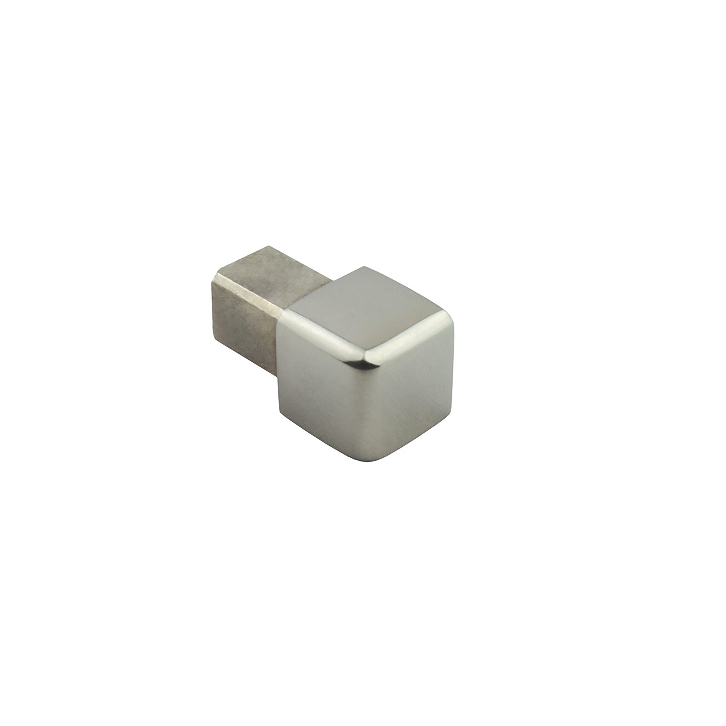 tktrading24 Abschlussprofil Quadrat Edelstahlprofil Fliesenschiene Edelstahl V2A L300cm H10-11mm, 10 mm silber glänzend