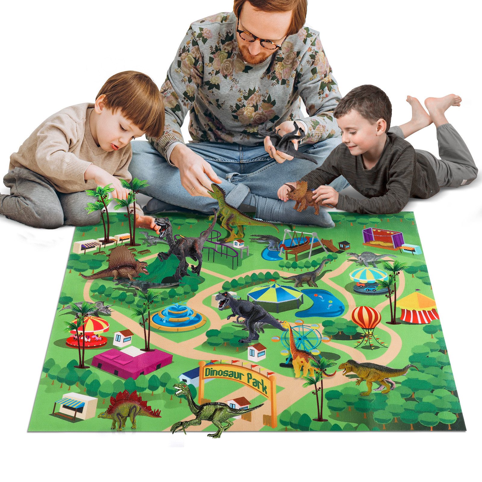 TEMI Spielfigur Dinosaurier Figuren Spielset mit Spielmatte, (Set, 1-tlg., günstig online kaufen