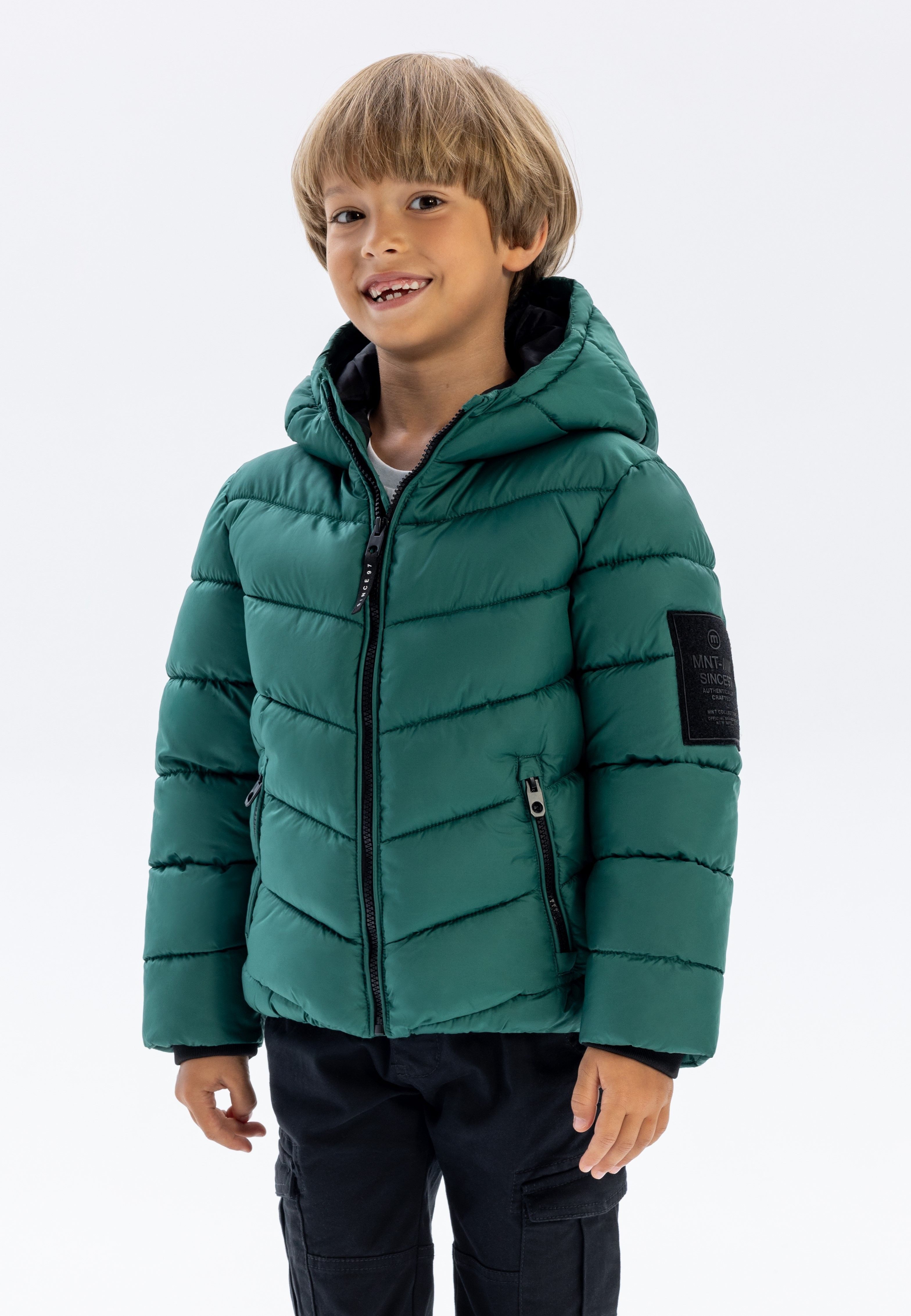 MINOTI Winterjacke Gefütterte Jacke mit reflektierendem Aufdruck (2y-14y)