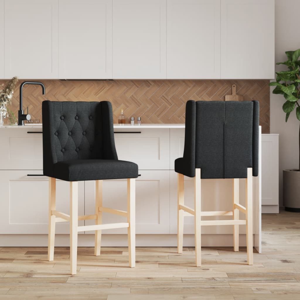 vidaXL Barhocker Barstühle 2 Stk. Massivholz günstig online kaufen