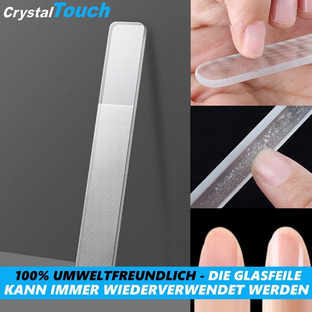 MAVURA Glasnagelfeile CrystalTouch Nano Nagelfeile Feile Glasfeile Kristall Nagel Maniküre Professionelle, Pflege Glasnagelfeile