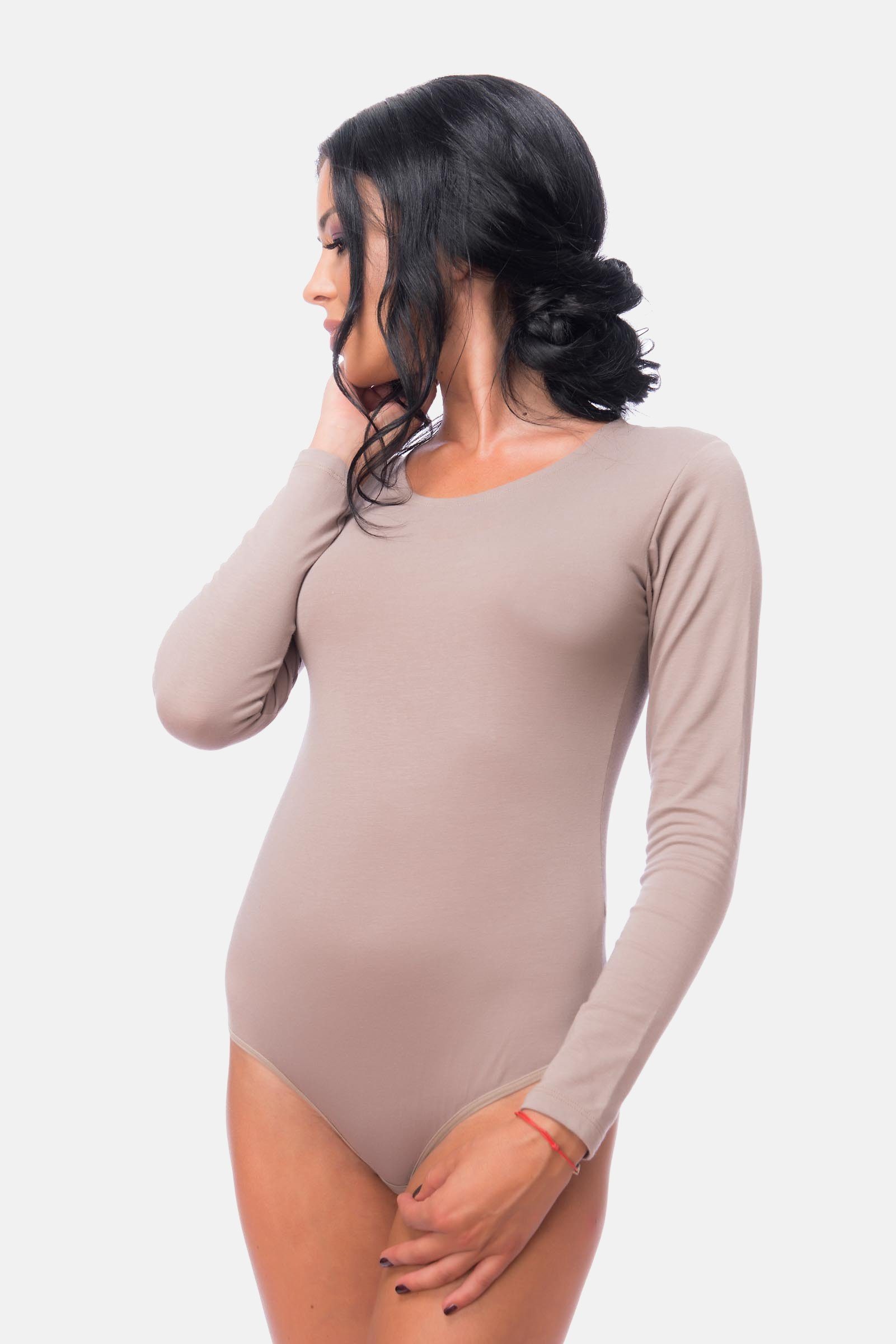 Evoni Stringbody Damen Langarmbody Rundhals günstig online kaufen