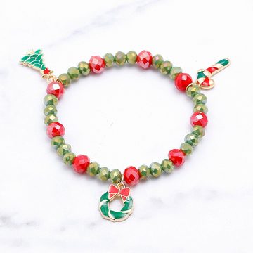 Adelia´s Armband Weihnachtsschmuck Tannenbaum mit Strass Kristallen, Weihnachtsschmuck