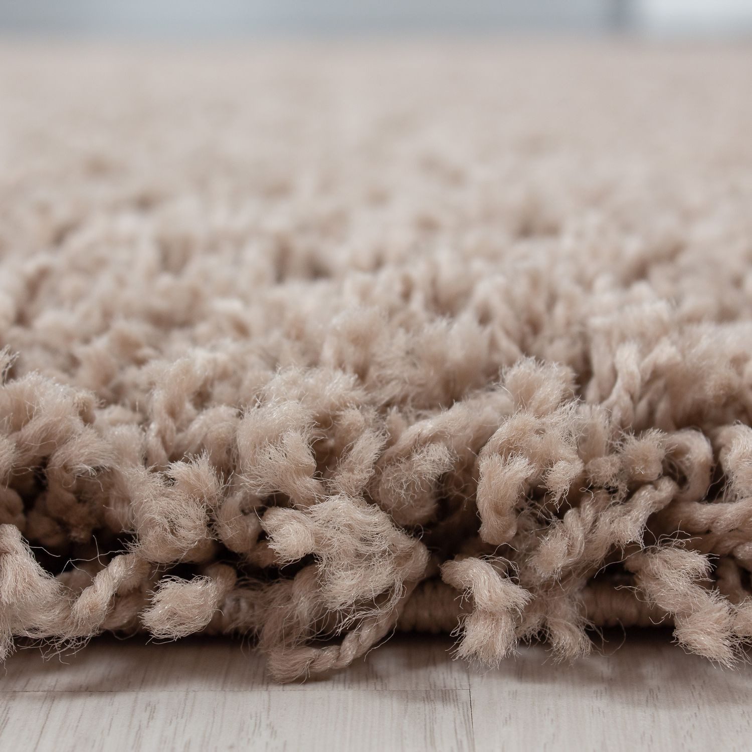 Teppich Boss Teppich Hochflor Teppich Lux Beige, rund, Höhe: 30 mm