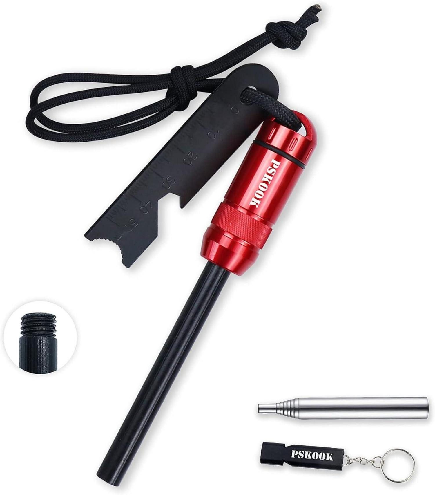 Stabanzünder Survival Fire Starter Kit Premium Magnesium Ferrocium Rod Feuerstahl