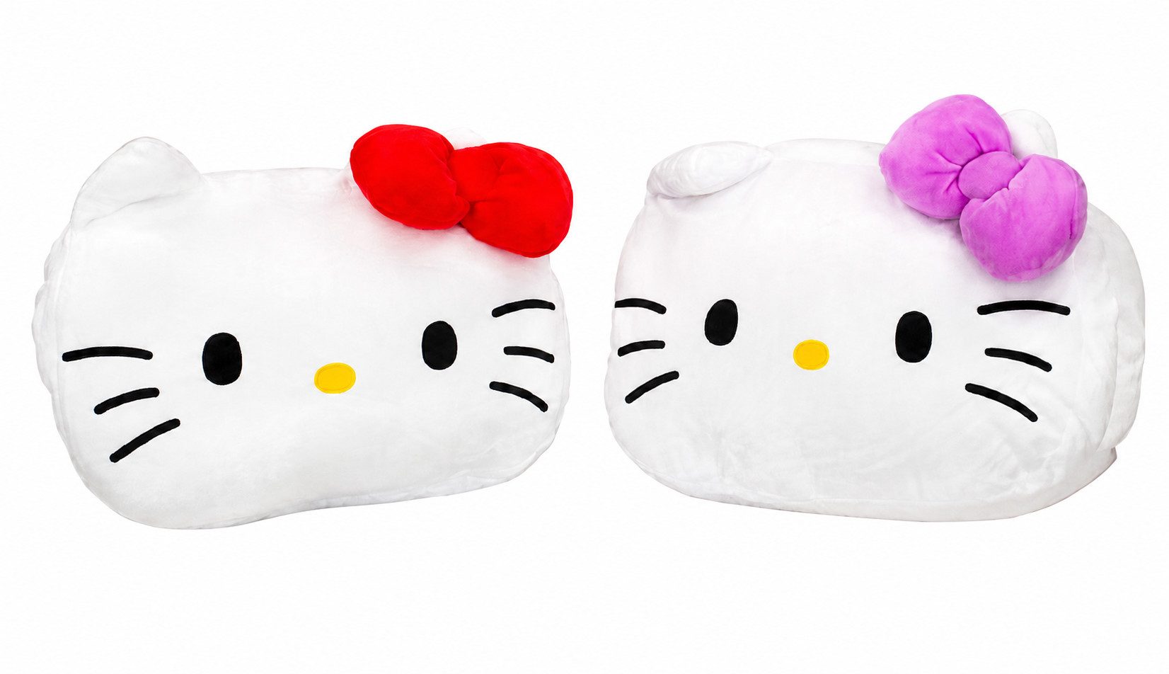 SANRIO Kuscheltier Hello Kitty Handwärmer Cuddle Buddy 22x30cm Artikel nicht wählbar (Set, 1-St., Geschenk-Set), Kuschelig weicher Handwärmer mit Schleife in Rot oder Lila Geschenke