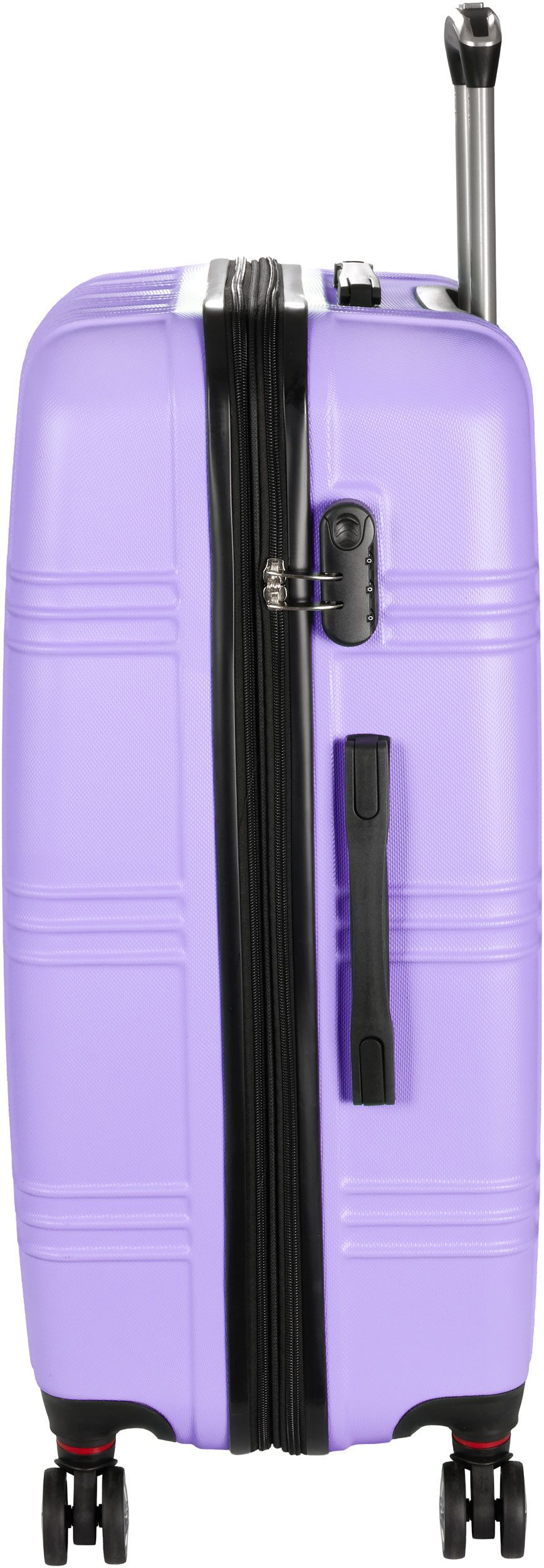 BRUBAKER Koffer Bahamas - Erweiterbarer Rollkoffer mit Zahlenschloss - 49 x 77 x 32 cm, 4 Rollen, Trolley Reisekoffer mit versenkbarem und komfortablem Teleskopgriff