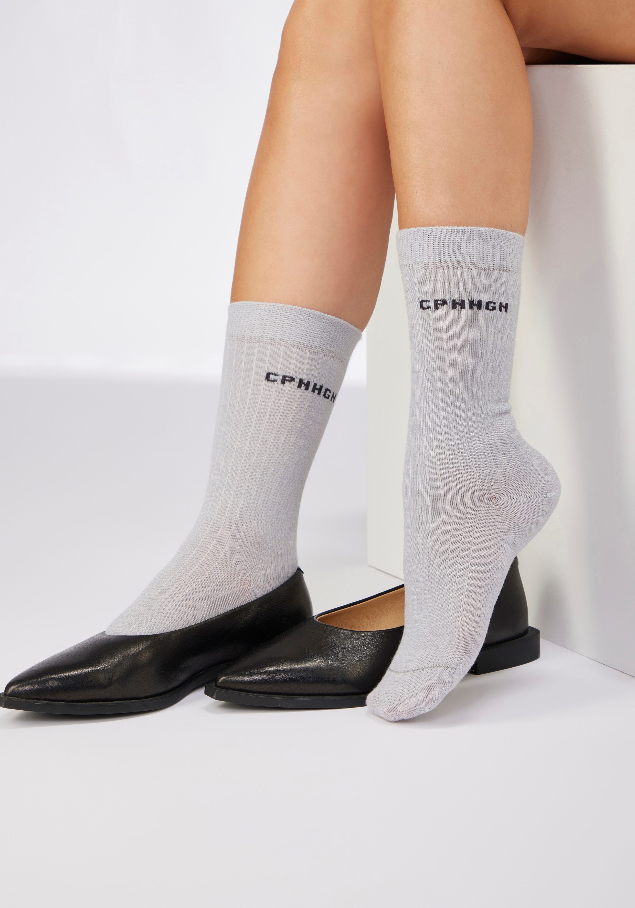 Copenhagen Studios Basicsocken (Packung, 2-Paar) gerippt, mit wärmender Wolle