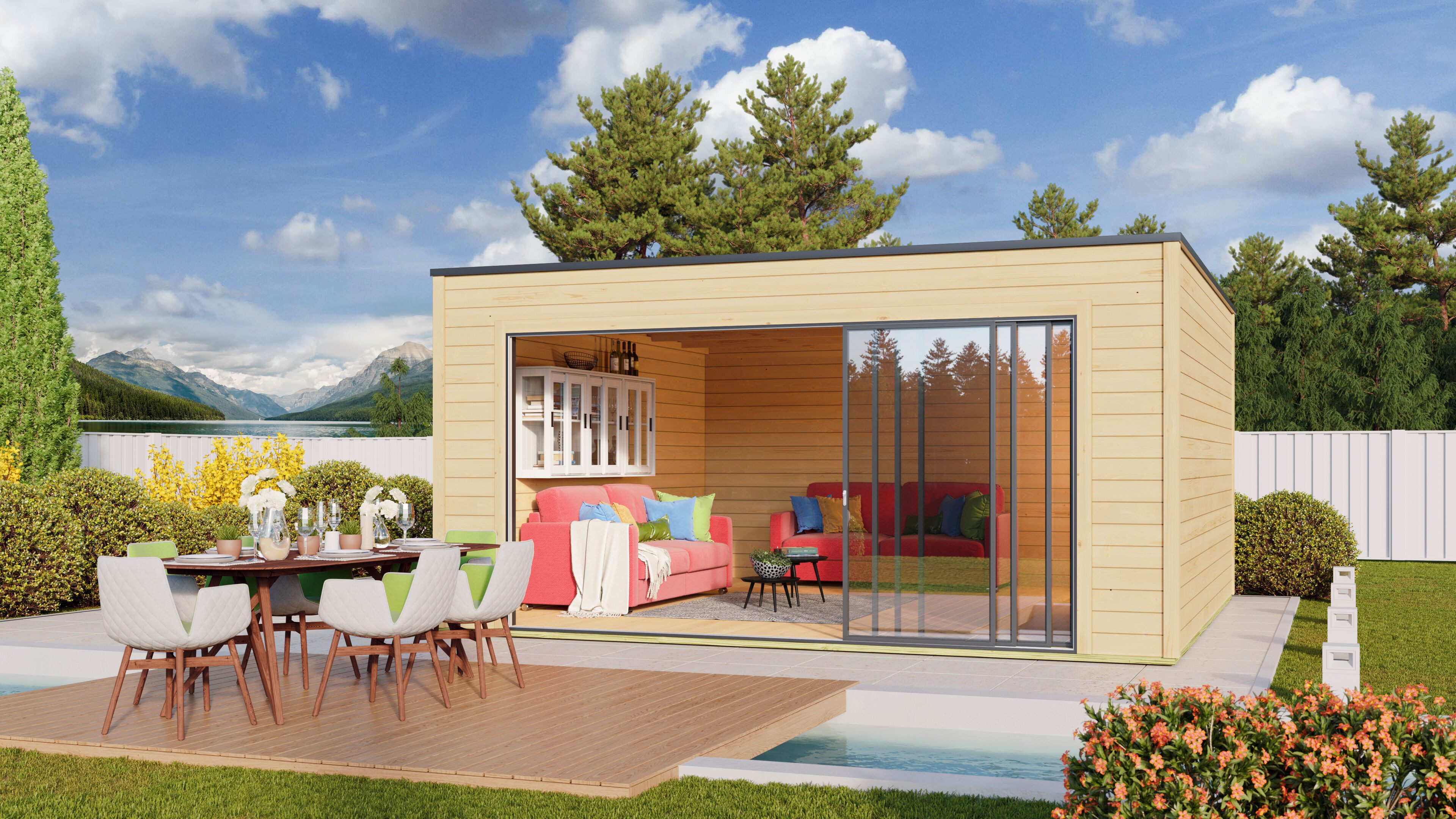 Gartenhaus Q-BIC Alu 44 E