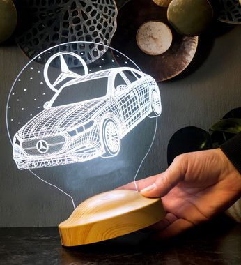 Geschenkelampe LED Nachttischlampe Automobil 3D Nachttischlampe Geschenke für Autofans Gravur Nachtlicht, Leuchte 7 Farben fest integriert, Geburtstagsgeschenk, Geschenke für Jungen