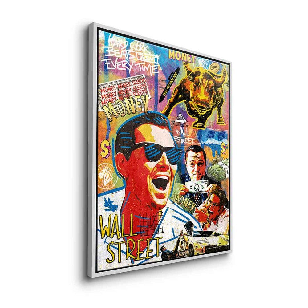 of Wall Wall Wolf Lifestyle, Jordan DiCaprio Street Pop ohne DOTCOMCANVAS® Leinwandbild Belford Street Art Leinwandbild Rahmen