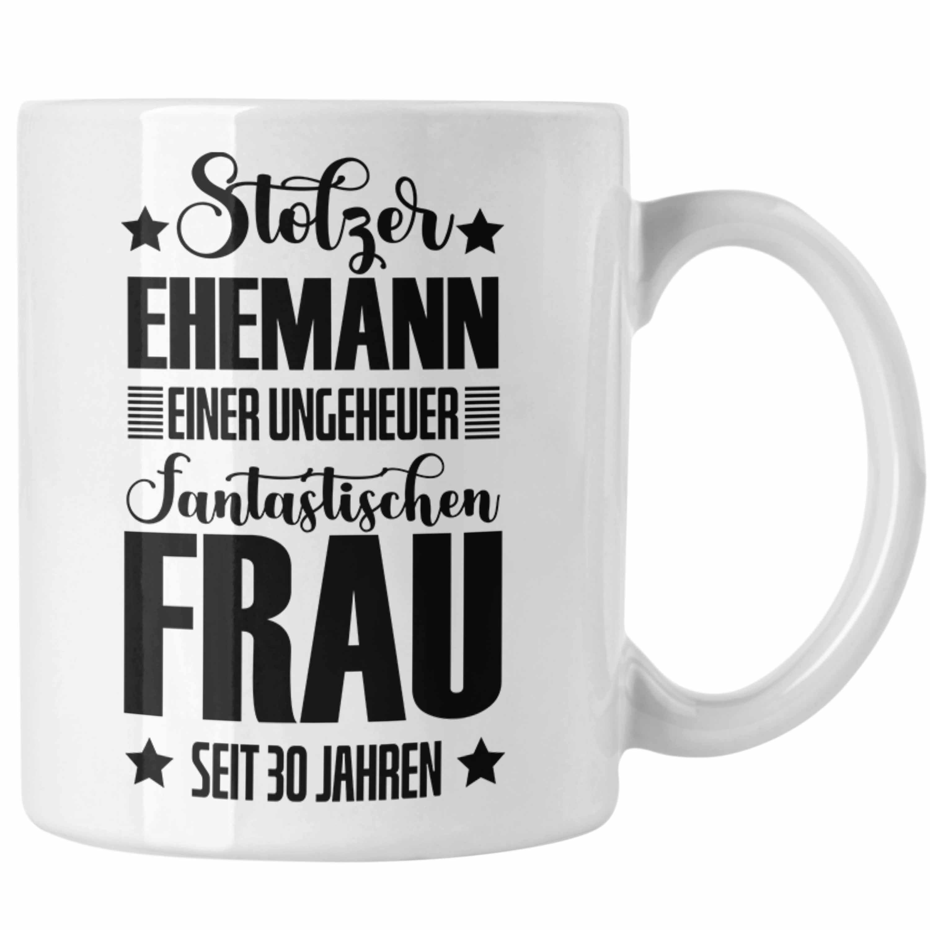 Trendation Tasse Ehemann 30 Jahre Hochzeitstag Geschenk Lustiger Spruch Bester Ehemann Weiss