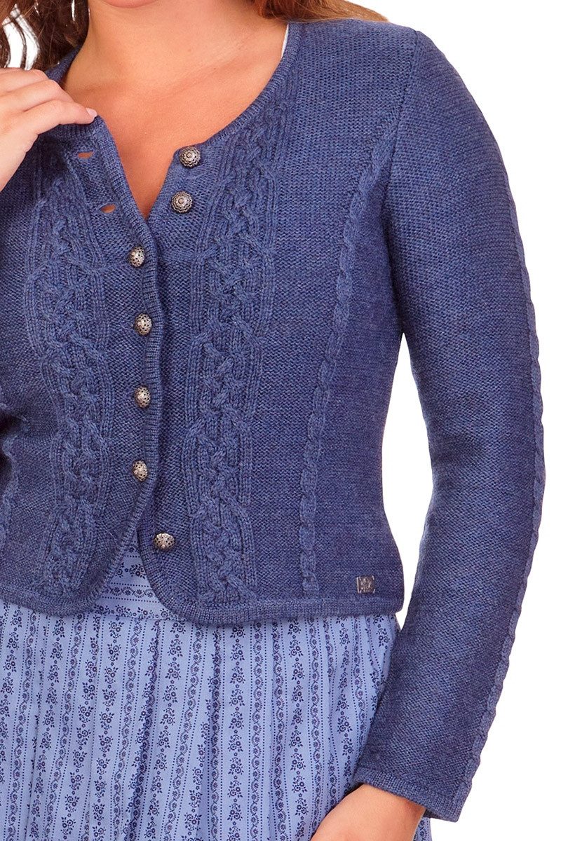 Spieth & Wensky Trachtenstrickjacke Trachten Strickjacke - BONN - jeansblau günstig online kaufen